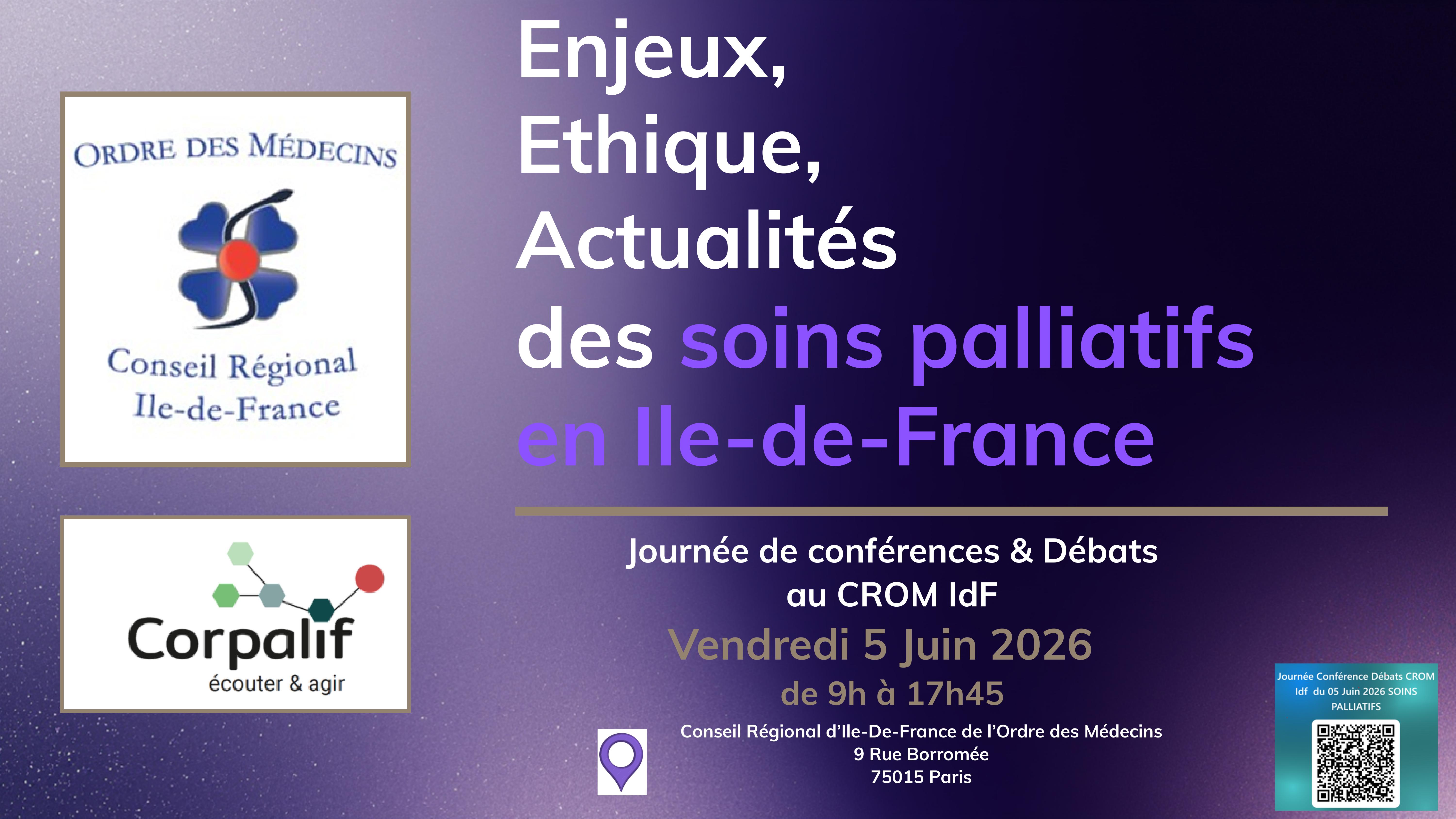 Journée de conférence Soins Palliatifs le 05 juin 2026