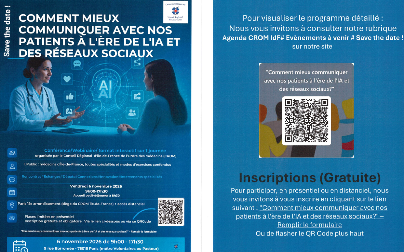 Save the date Conférence Webinaire du 06 novembre 2026